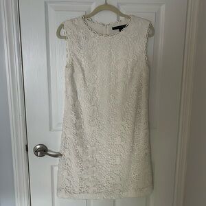 White dress with Lace overlay. Size 6.